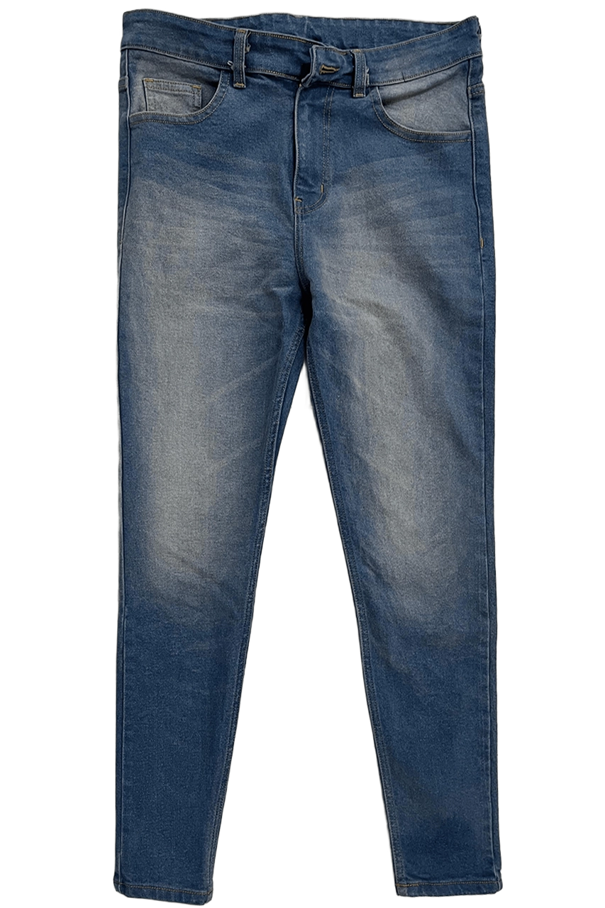 whisker denim pants