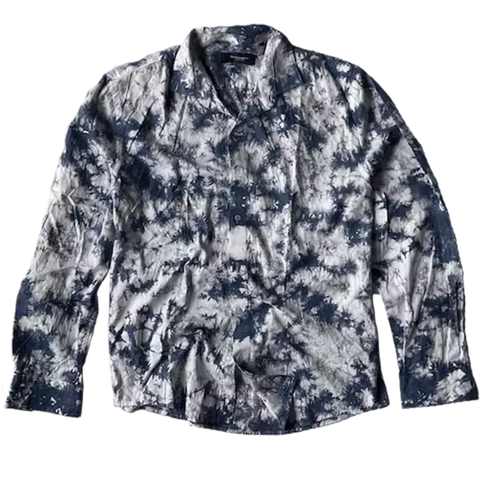 white blue shirt tie dye