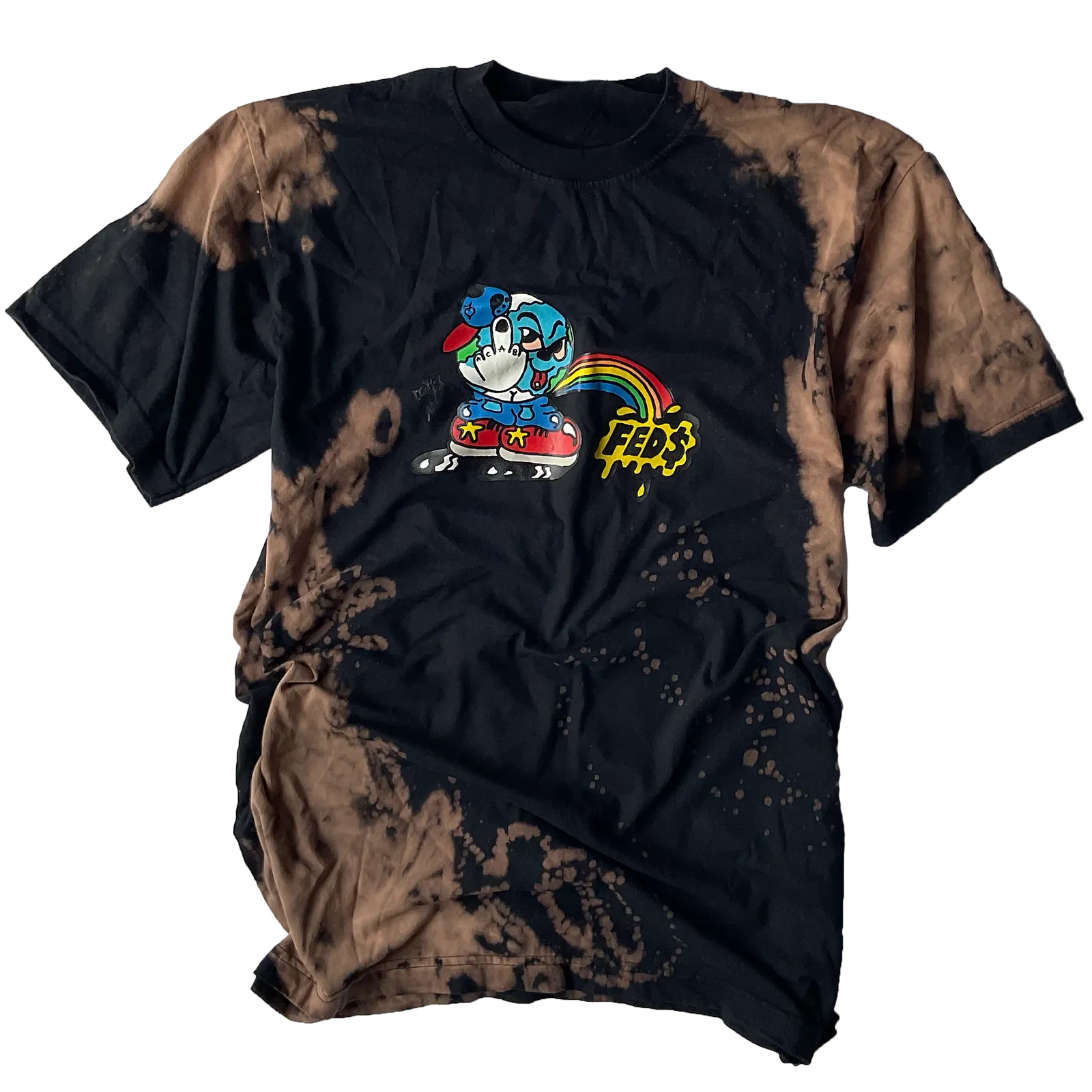 t-shirt with brown tie dye