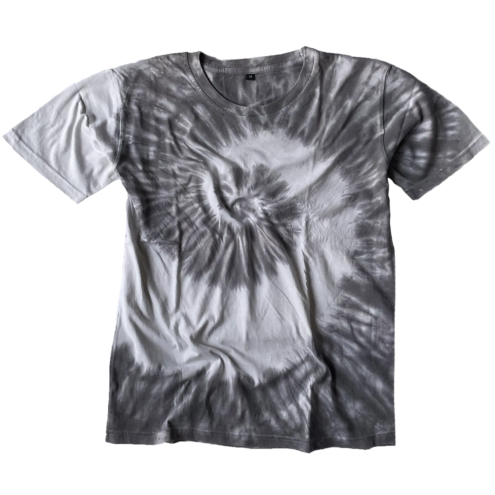 t-shirt grey spiral tie dye